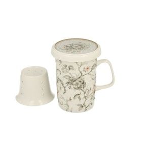 Porcelanowy kubek z porcelanowym sitkiem Duo Gift Maya, 320 ml