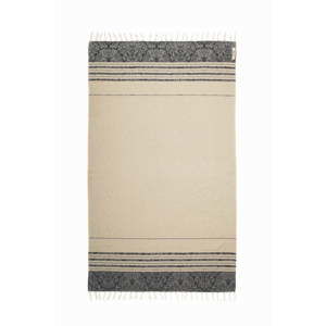 Szaro-biały ręcznik hammam Begonville Fancy, 180x95 cm