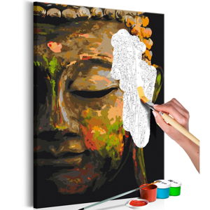 Zestaw płótna, farb i pędzli DIY Artgeist Buddha in the Shade, 6x40 cm