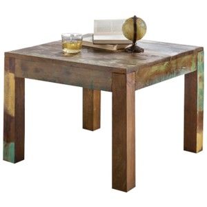 Stół z drewna mango z recyklingu Skyport KALKUTTA, 60x60 cm