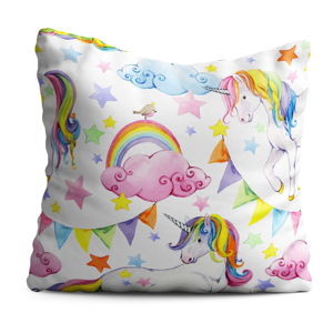 Poduszka dziecięca OYO Kids Colorful Unicorn Pattern, 40x40 cm