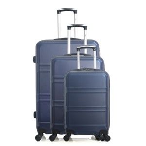 Zestaw 3 niebieskich walizek na kółkach Hero Utah