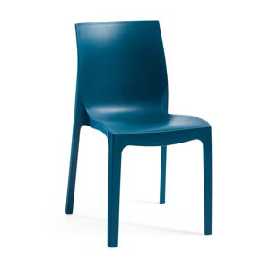 Turkusowe plastikowe krzesło ogrodowe Emma – Rojaplast