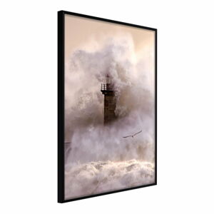 Plakat w ramie Artgeist Lighthouse During a Storm, 30x45 cm