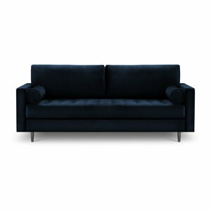 Niebieska aksamitna sofa Milo Casa Santo, 219 cm