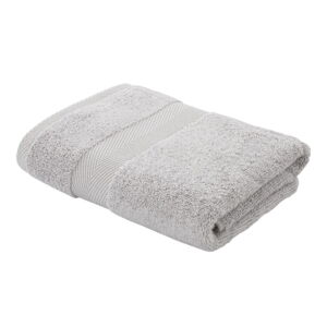 Jasnoszary ręcznik bawełniany z jedwabiem 50x90 cm - Bianca