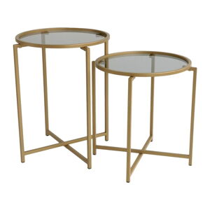 Okrągłe stoliki zestaw 2 szt. ø 50 cm Gold – Neostill