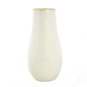Kremowobiały wazon ceramiczny Simla Soft, wys. 35,5 cm