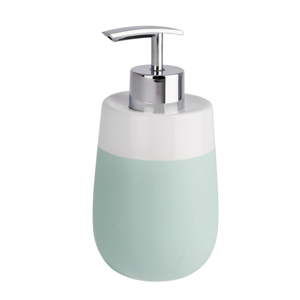 Zielono-biały ceramiczny dozownik do mydła Wenko Matta