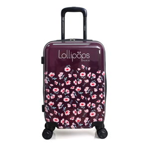 Fioletowo-różowa walizka fakturowana z 4 kółkami Lollipops Poppy