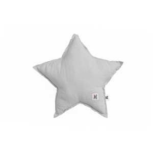 Szara lniana poduszka dziecięca w kształcie gwiazdki BELLAMY Stone Gray
