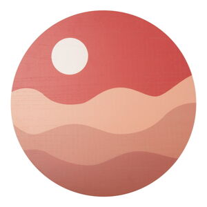 Brązowo-czerwony obraz PT LIVING Clay Sunset, ø 40 cm