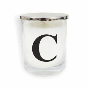 Biało-czarna świeczka North Carolina Scandinavian Home Decors Monogram Glass Candle C