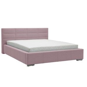 Jasnoróżowe łóżko 2-osobowe Mazzini Beds Reve, 140x200 cm