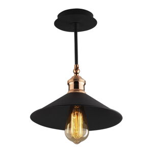 Czarna lampa wisząca z metalowym kloszem ø 24 cm Berceste – Opviq lights