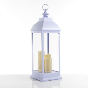 Biały lampion LED (wysokość 71 cm) – Tomasucci