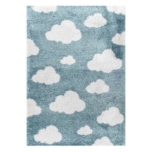 Niebieski antyalergiczny dywan dziecięcy 170x120 cm Clouds – Yellow Tipi