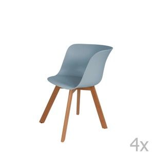 Komplet 4 niebieskich krzeseł 360 Living Shelby