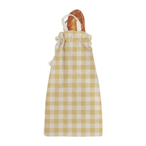 Materiałowa torba na pieczywo Linen Couture Linen Bread Bag Yellow Vichy