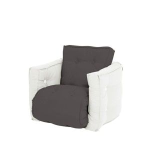 Dziecięcy fotel rozkładany Karup Design Mini Dice Dark Grey/Creamy