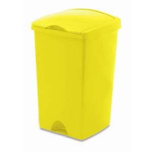 Żółty kosz na śmieci z pokrywą Addis Lift, 50 l