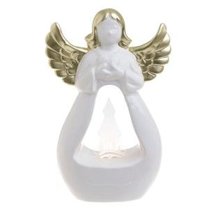 Świąteczna ceramiczna dekoracja świetlna w kształcie anioła InArt Sarah