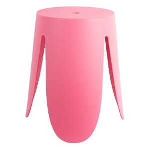 Różowy plastikowy stołek Ravish – Leitmotiv