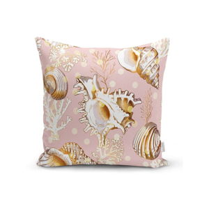Poszewka na poduszkę Minimalist Cushion Covers Sea Shells With Pink BG, 45x45 cm