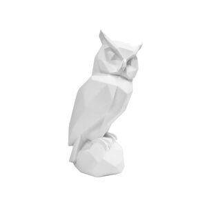 Statuetka sowy z białego polyresinu Owl - PT LIVING