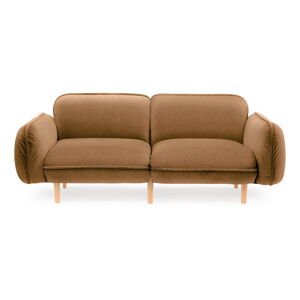 Musztardowa sofa z materiału bouclé 188 cm Bean – EMKO