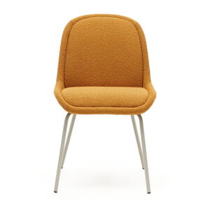 Musztardowe krzesła zestaw 4 szt. Aimin – Kave Home