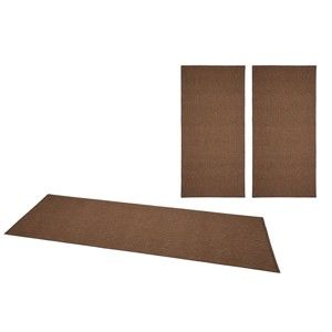 Zestaw 3 brązowych chodników BT Carpet Casual