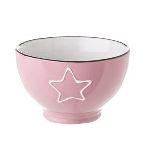 Różowa misa ceramiczna Unimasa Star, 580 ml