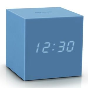 Niebieski budzik LED Gingko Gravitry Cube