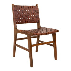 Brązowe krzesła z drewna tekowego zestaw 2 szt. Perugia – House Nordic