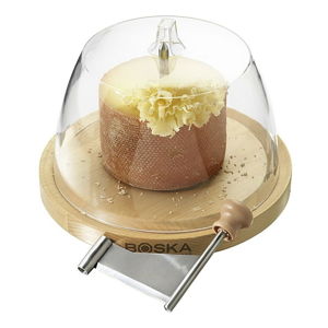 Okrągła deska do serwowania z kloszem i ostrzem do krojenia sera Boska Cheese Curler Amigo With Dome