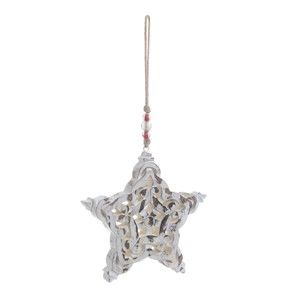 Świąteczna drewniana dekoracja wisząca w kształcie gwiazdy InArt Celina