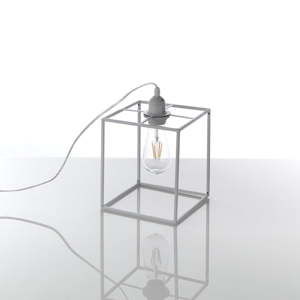 Szara lampa stołowa Tomasucci Stick, 20x18x18 cm