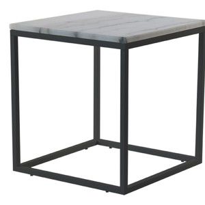 Marmurowy stolik z czarną konstrukcją RGE Accent, szerokość 50 cm