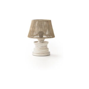 Biało-naturalna lampa stołowa (wys. 30 cm) – Geese