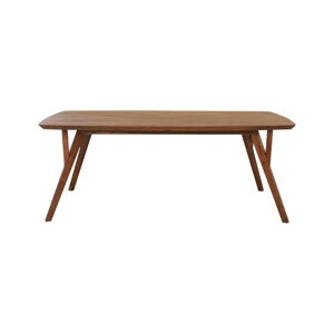 Brązowy stół z blatem z drewna akacjowego 100x220 cm Quenza – Light & Living