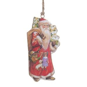Świąteczna dekoracja wisząca w kształcie Mikołaja InArt Ella