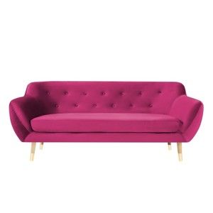 Różowa sofa 3-osobowa Mazzini Sofas Amelie