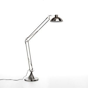 Lampa stojąca w kolorze srebra Design Twist Isparta Nickel