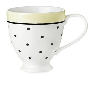 Kubek ceramiczny Miss Étoile Black Dots And Lemon