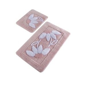Zestaw 2 różowych dywaników łazienkowych Confetti Bathmats Daisy Pink