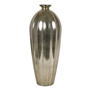 Szklany wazon Ego Dekor Etnico Silver, wys. 56 cm