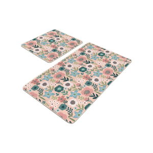 Niebiesko-różowe dywaniki łazienkowe zestaw 2 szt. 60x100 cm – Mila Home