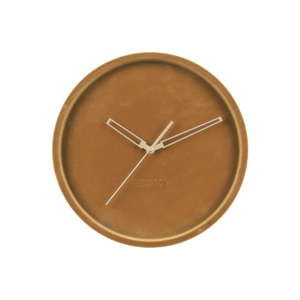 Brązowy aksamitny zegar ścienny Karlsson Lush