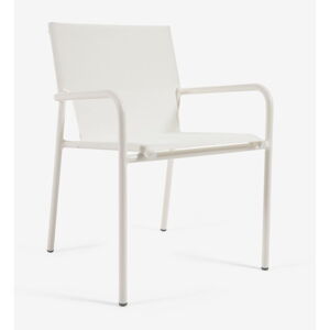 Białe aluminiowe krzesło ogrodowe Kave Home Zaltana